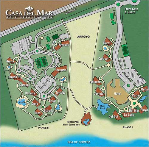 Casa del Mar Resort map