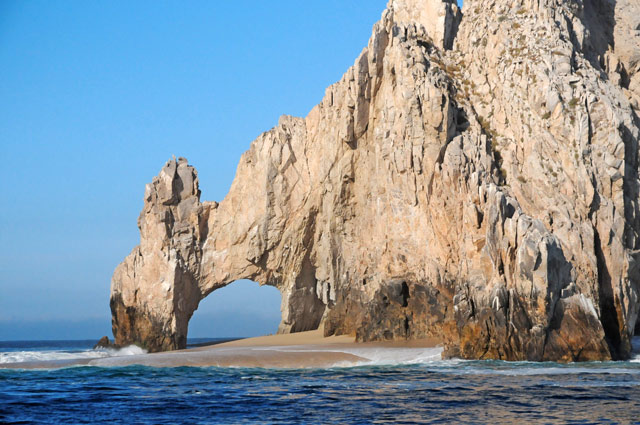 The beach at El Arco arch in Cabo San Lucas, Mexico