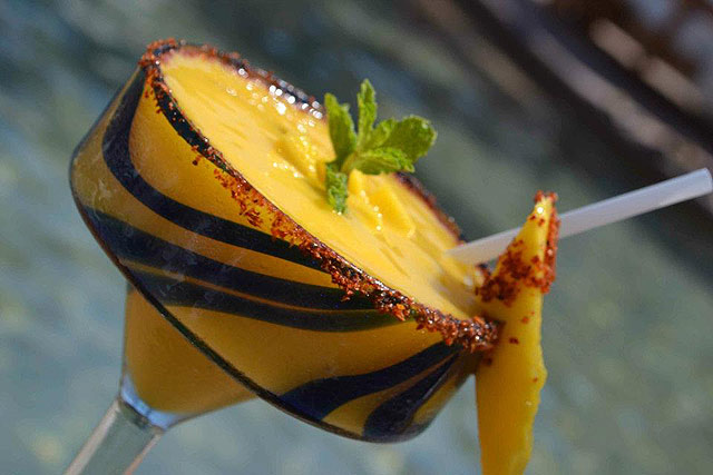 dining in Cabo san Lucas Mexico - recipe for mango margarita