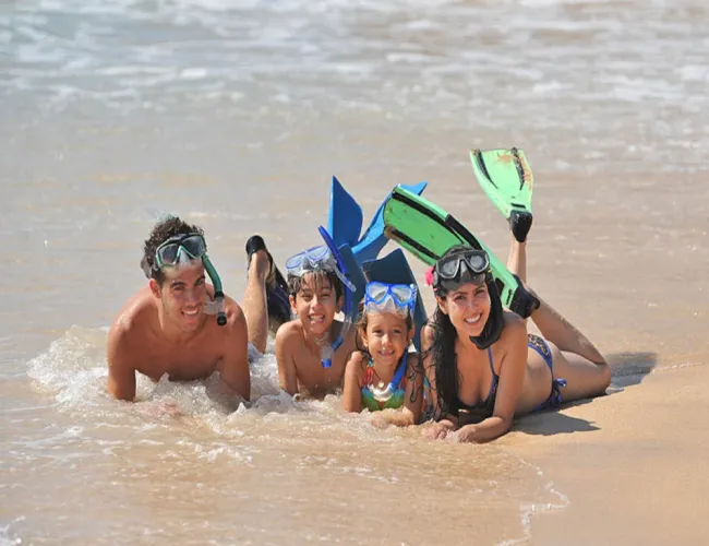 family beach