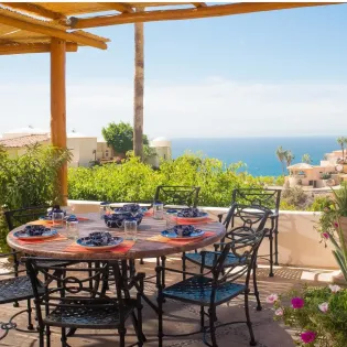 17 outdoor dining sunset villa