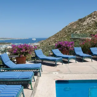 3 villa golden dome lounge chairs
