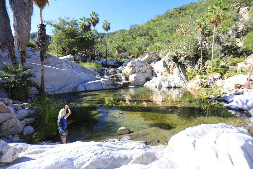Watering hole and hot springs in Los Cabos Mexico at Santa Rita Baja California Sur	