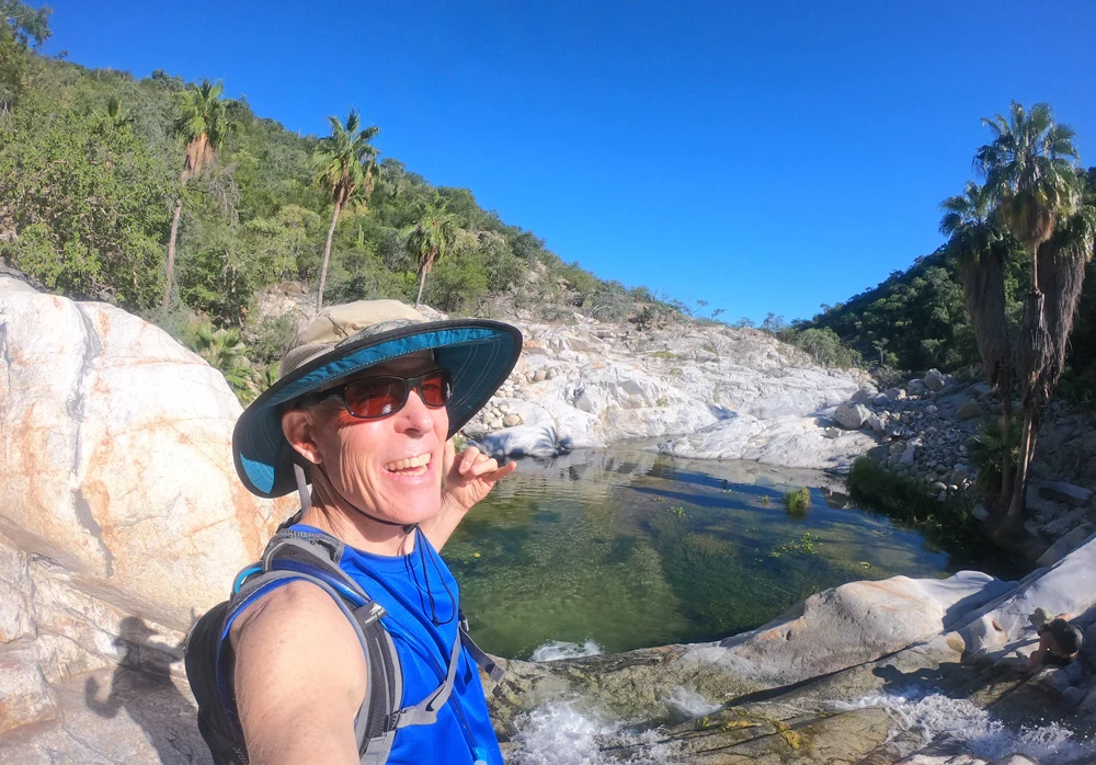 Desert hot springs and freshwater pools in Baja California Sur	