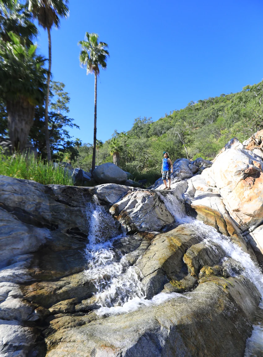 Desert hot springs and freshwater pools in Baja California Sur	
