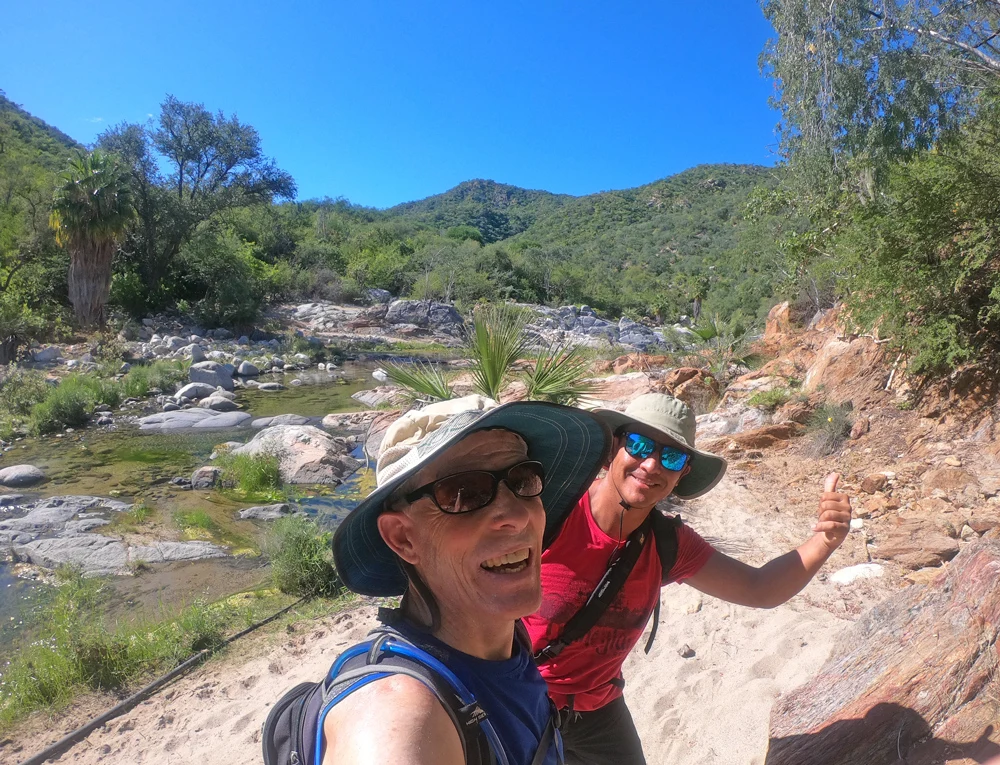 Desert hot springs and freshwater pools in Baja California Sur	