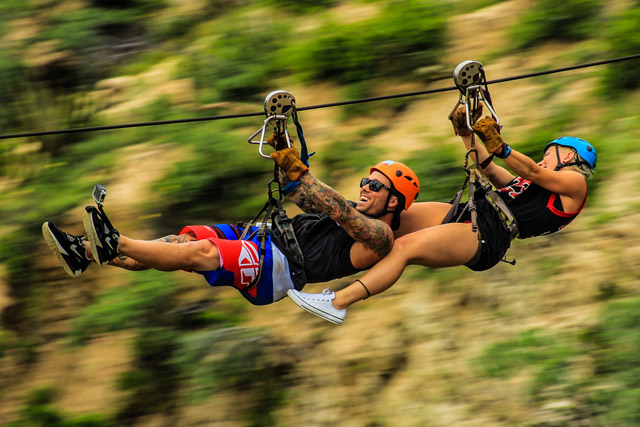 Zip-lining at Wild Canyon Adventures	