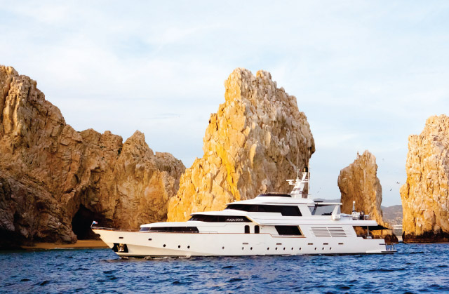 Private luxury yacht charters in Cabo San Lucas, Mexico for cruising and customized itineraries	