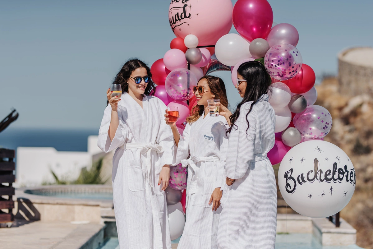 Spa treatments in Cabo San Lucas spa pool party for destination wedding or bachelorette	