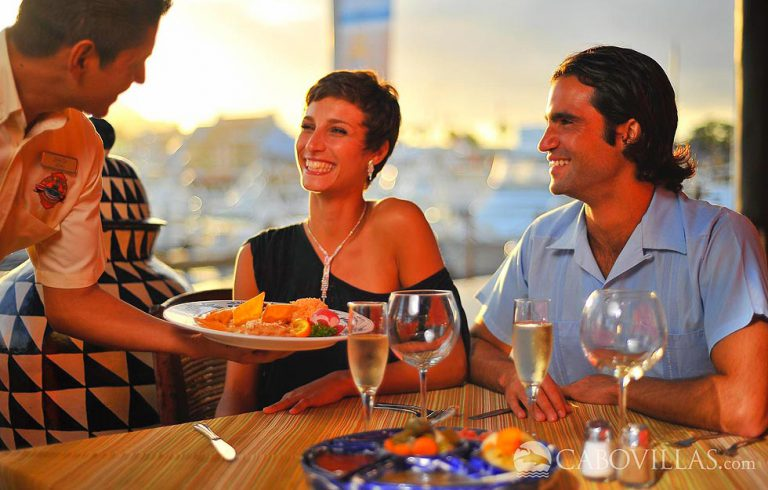 Guests at Hacienda Encantada Resort & Spa can also enjoy excellent dining options at the Marina Golden Zone in Cabo San Lucas	