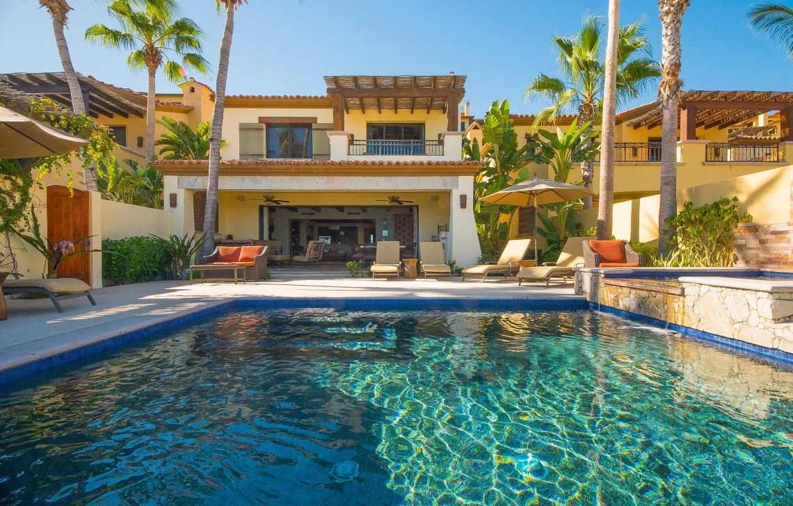 Beachfront luxury vacation rental on Medano Beach in Cabo San Lucas Mexico	