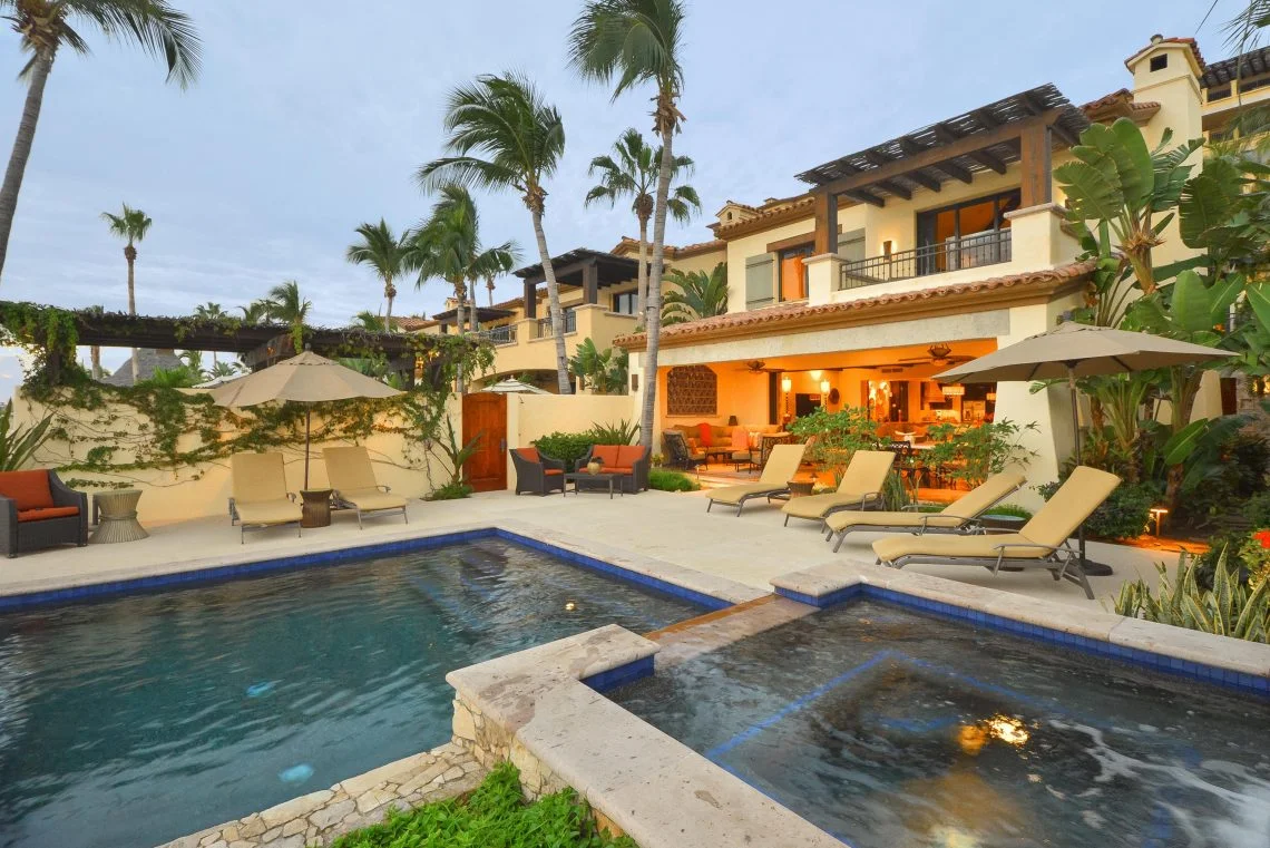 Beachfront luxury vacation rental on Medano Beach in Cabo San Lucas Mexico	