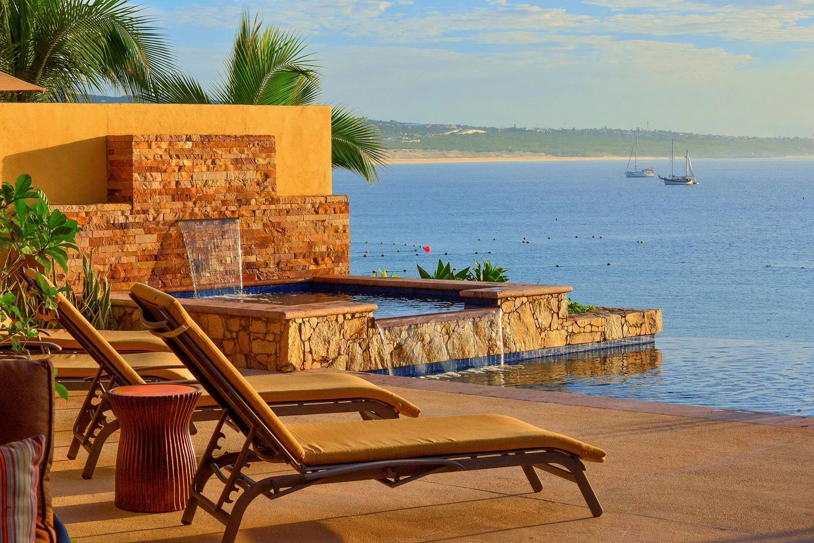 Beachfront luxury vacation rental on Medano Beach in Cabo San Lucas Mexico	