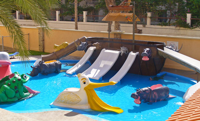 Mini water park at the all-inclusive Royal Solaris Resort in San José del Cabo	