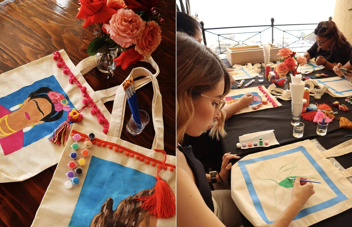 Painting parties in Cabo San Lucas Mexico in your private vacation villa rental with tequila, wine, or mezcal tasting	