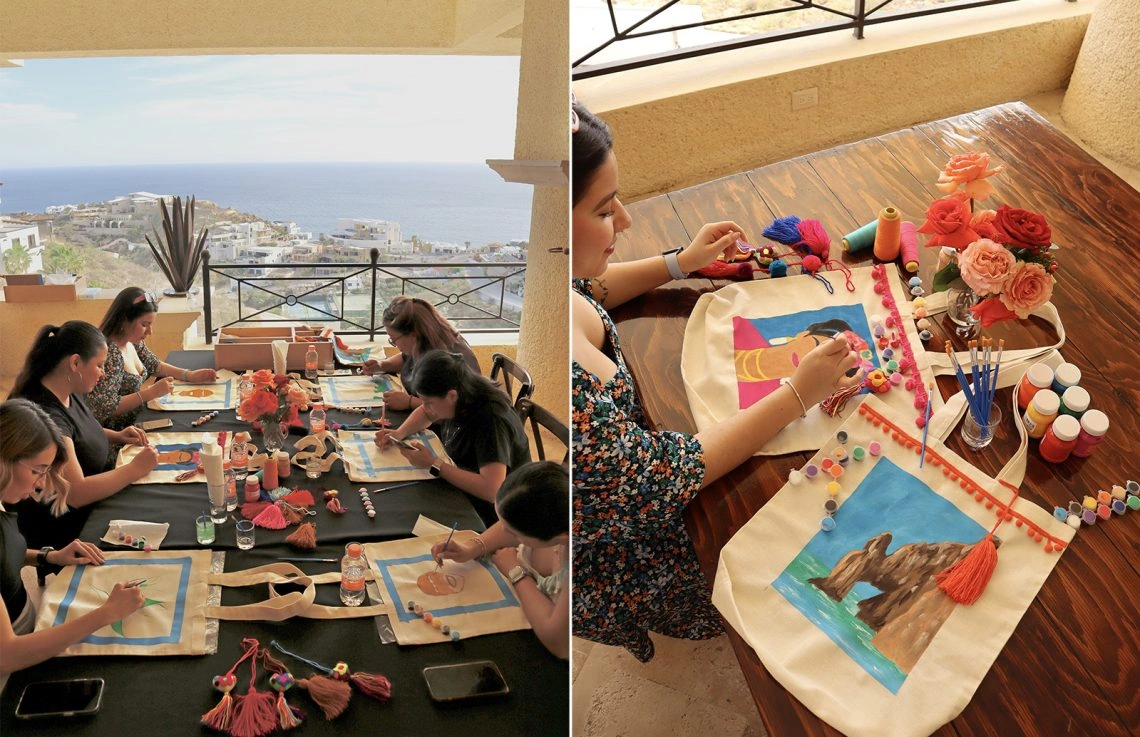 Painting parties in Cabo San Lucas Mexico in your private vacation villa rental	