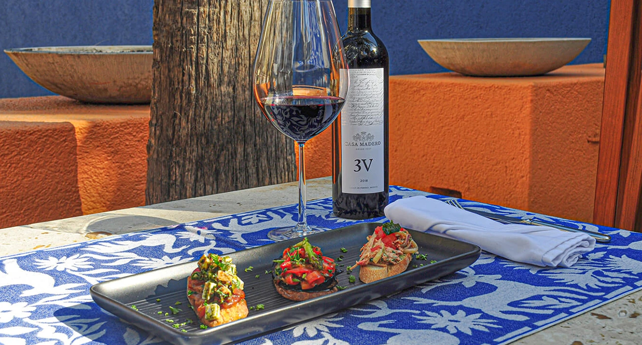Mi Cocina fine dining restaurant in San Jose del Cabo romantic courtyard setting in Los Cabos Mexico	