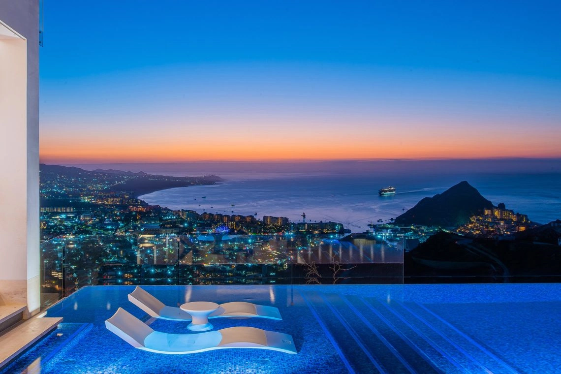 Luxury ocean view private vacation rental Villa Aurora in Cabo San Lucas Mexico	
