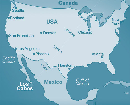 Flight Map to Cabo San Lucas