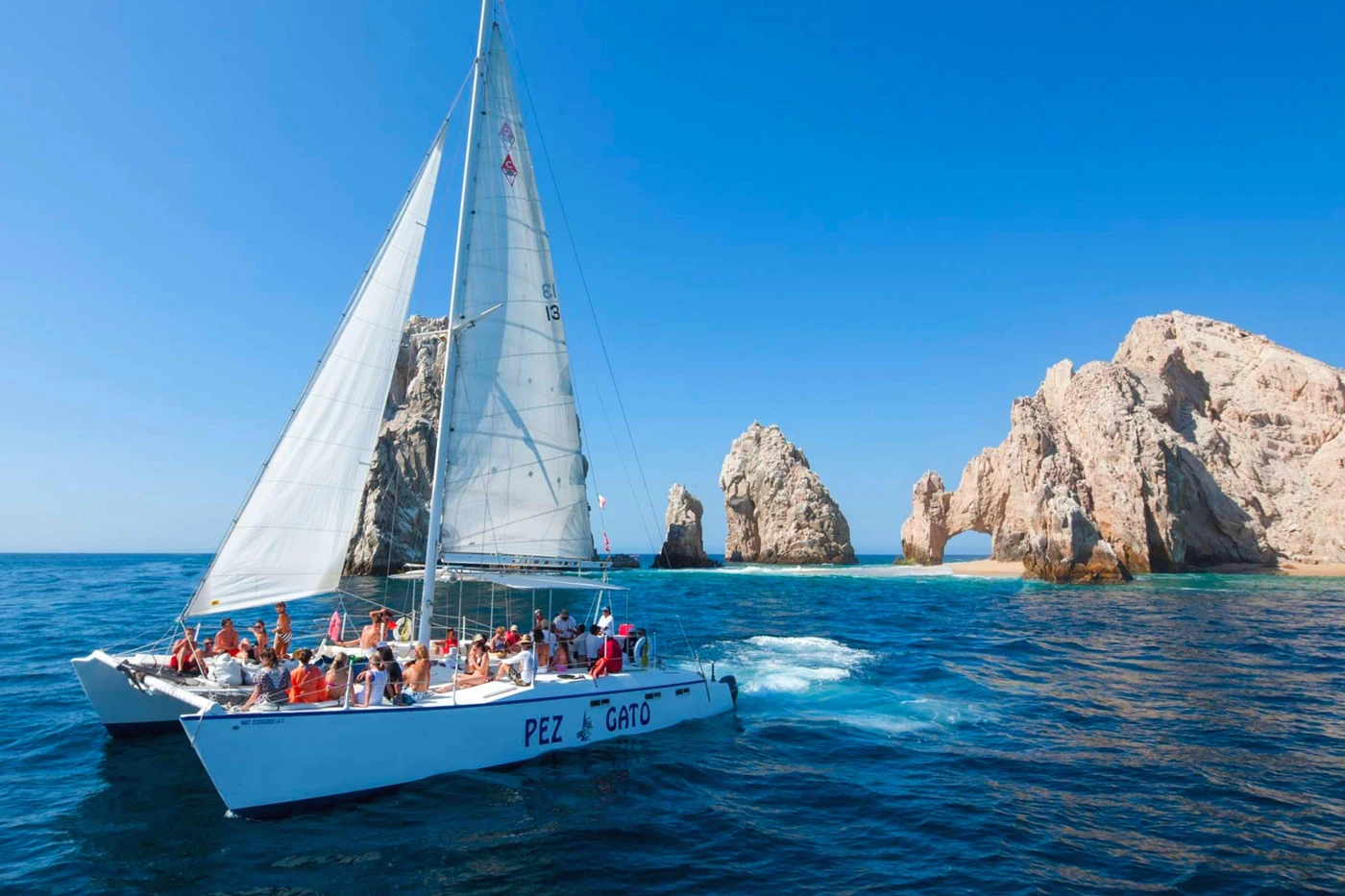 Catamaran tours sailing cruises in Cabo San Lucas Mexico	