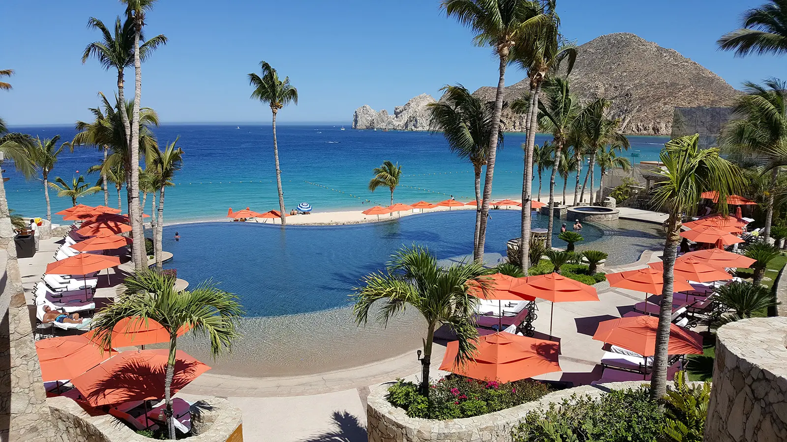Beachfront vacation villa rental Hacienda 11 on Medano Beach Cabo San Lucas Mexico	