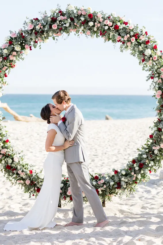 Luxury Destination Wedding on the Beach in Los Cabos Mexico at private Vacation Rental Villa las Rocas	