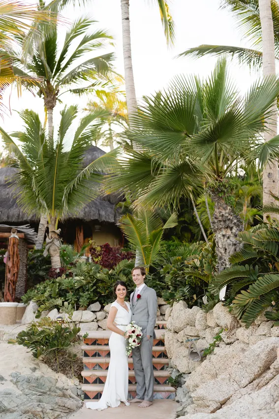 Luxury Destination Wedding on the Beach in Los Cabos Mexico at private Vacation Rental Villa las Rocas	