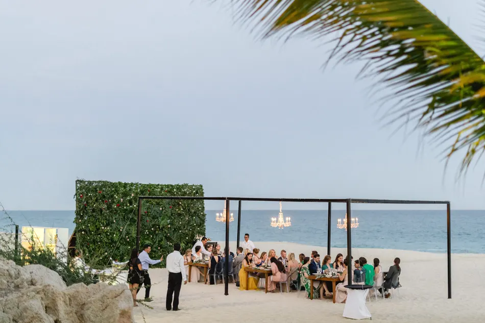 Luxury Destination Wedding on the Beach in Los Cabos Mexico at private Vacation Rental Villa las Rocas	