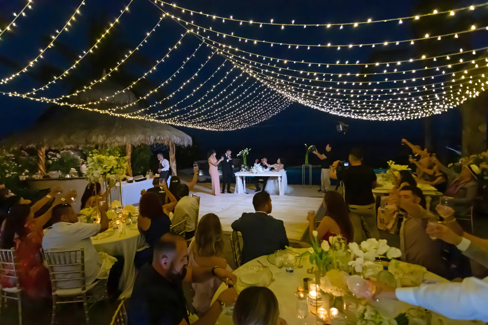 Luxury destination wedding in private vacation rental in Los Cabos Mexico	