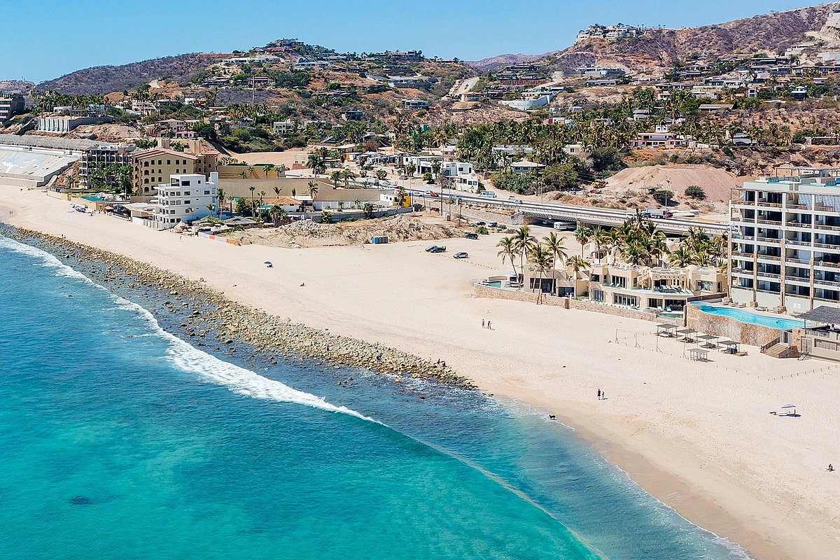 Surfing at Costa Azul in Los Cabos Mexico